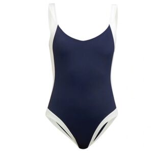 Odyssee Aurelia Navy and White One Piece Swimsuit M